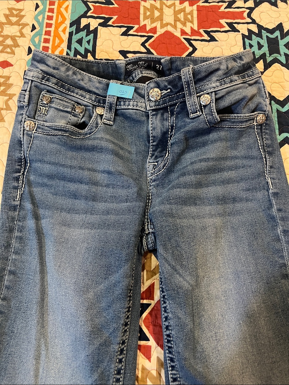 Miss Me Women's Skinny Cut Jeans - Faded Indigo Wash